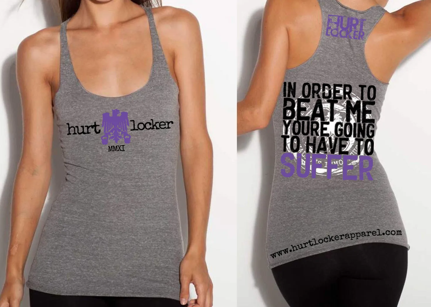 Suffer - Grey Triblend Tank