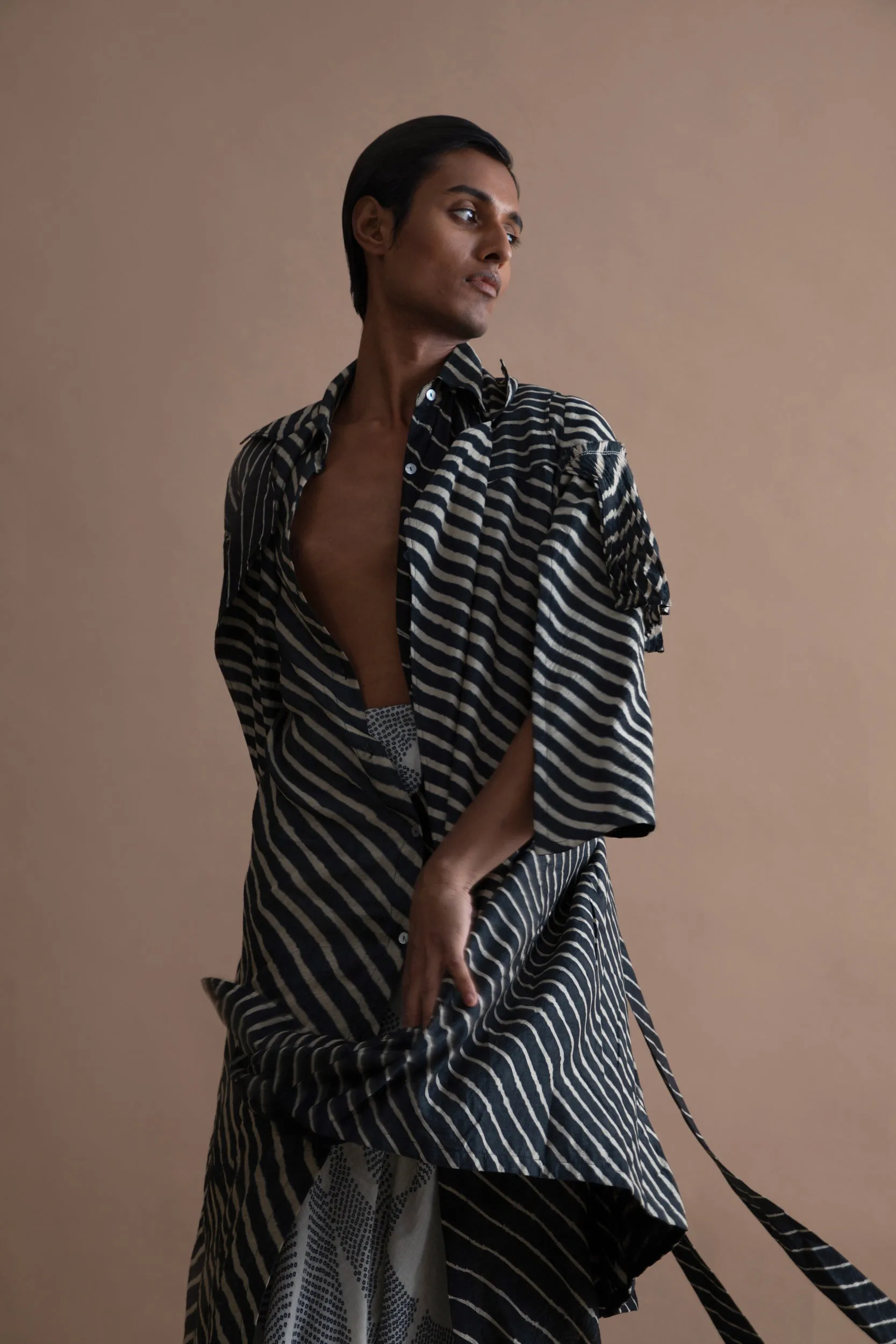 Summer Dress Fleur Trench Tussar Silk Fashion Edit Kai-05 Urvashi Kaur