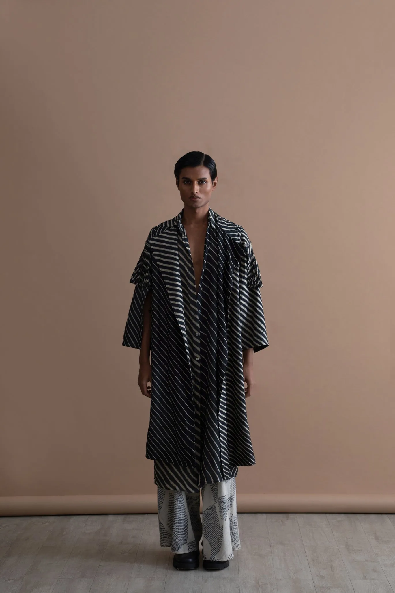 Summer Dress Fleur Trench Tussar Silk Fashion Edit Kai-05 Urvashi Kaur