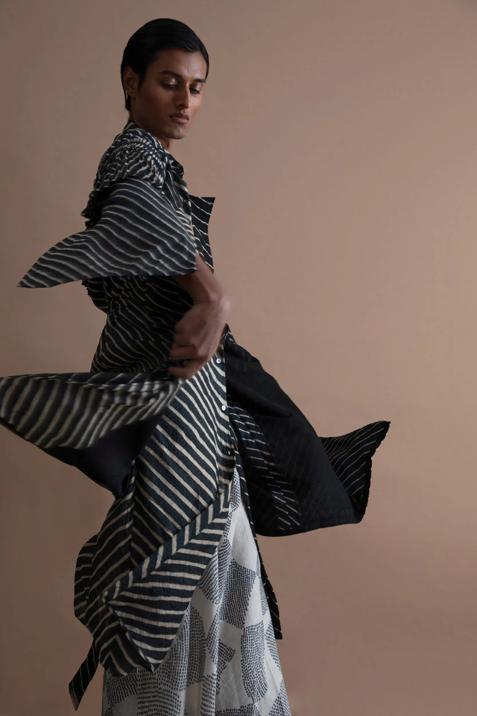 Summer Dress Fleur Trench Tussar Silk Fashion Edit Kai-05 Urvashi Kaur