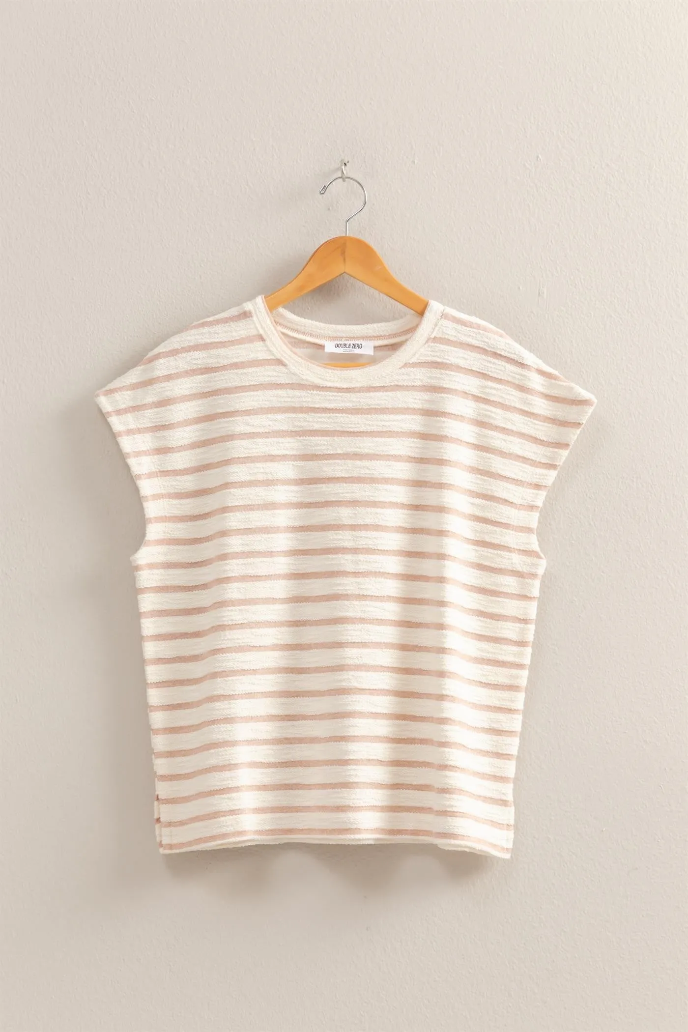 Taupe Striped Tee