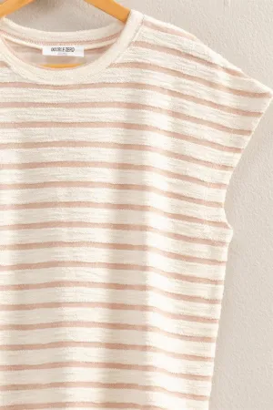 Taupe Striped Tee