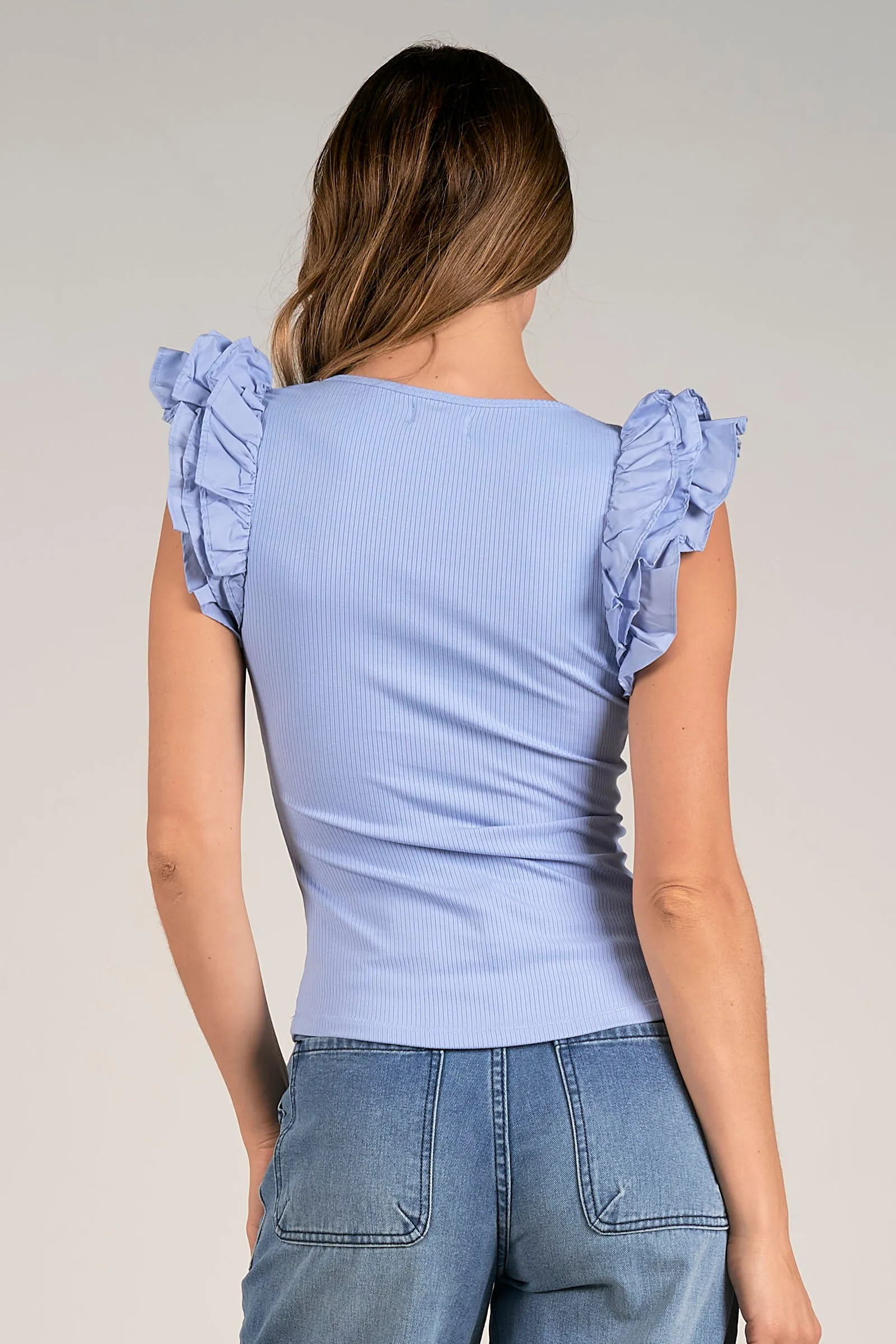 The Jeanna Ruffle Sleeve Top