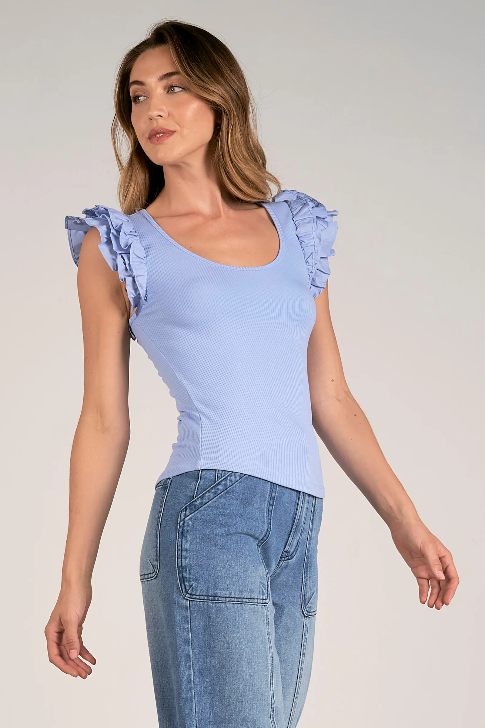 The Jeanna Ruffle Sleeve Top