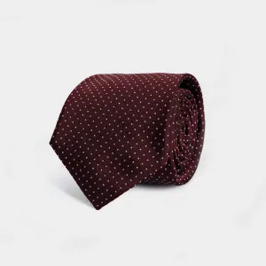 The Maroon Basso Silk Tie