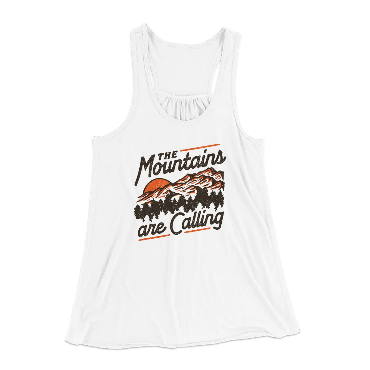 The Mountains Are Calling Women's Flowey Racerback Tank Top