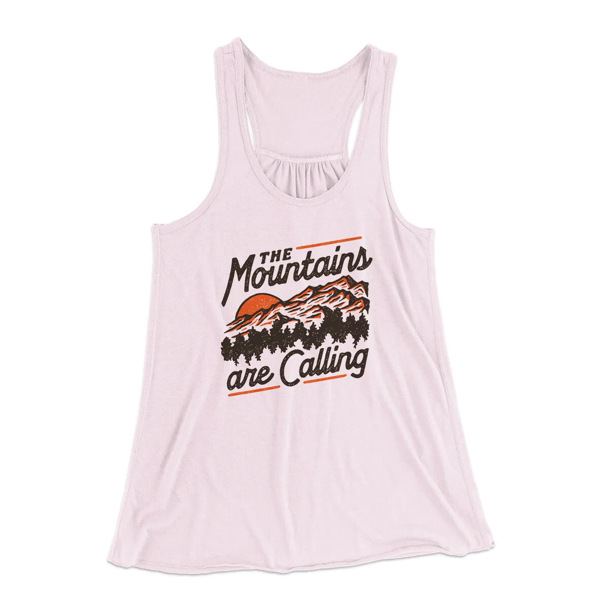 The Mountains Are Calling Women's Flowey Racerback Tank Top