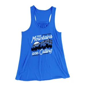 The Mountains Are Calling Women's Flowey Racerback Tank Top