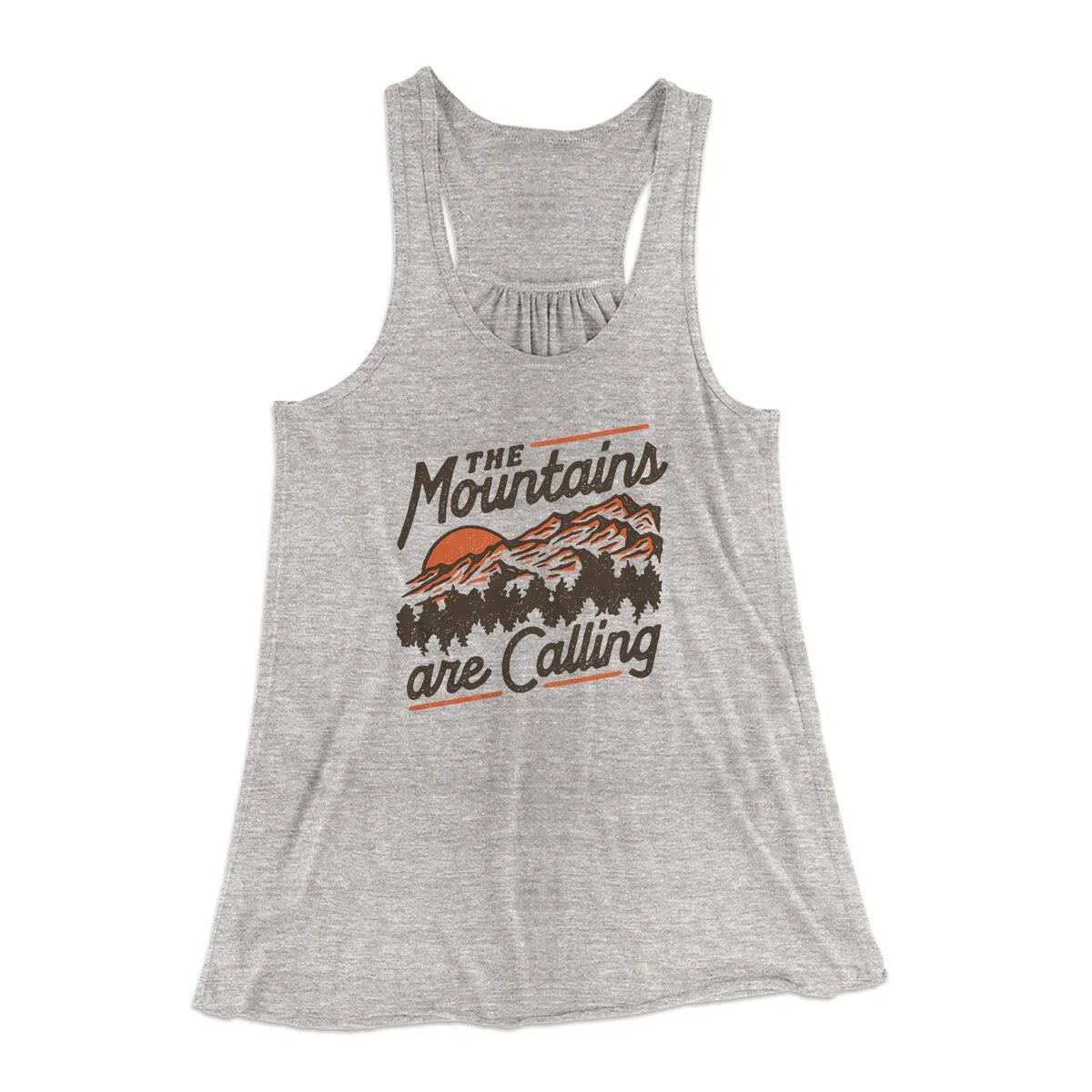 The Mountains Are Calling Women's Flowey Racerback Tank Top