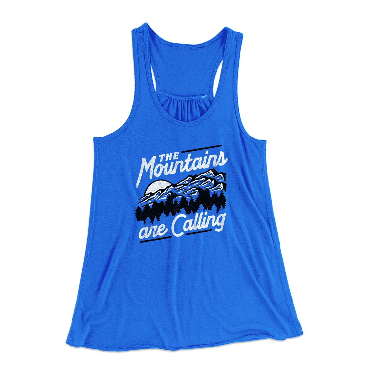 The Mountains Are Calling Women's Flowey Racerback Tank Top
