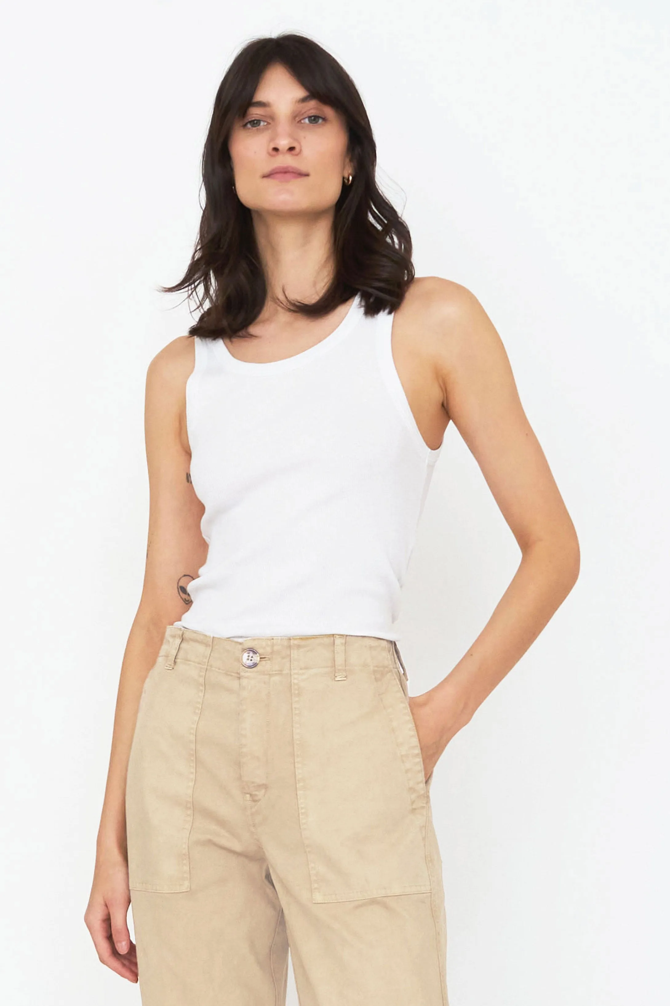 The Ribbed Lenny - White