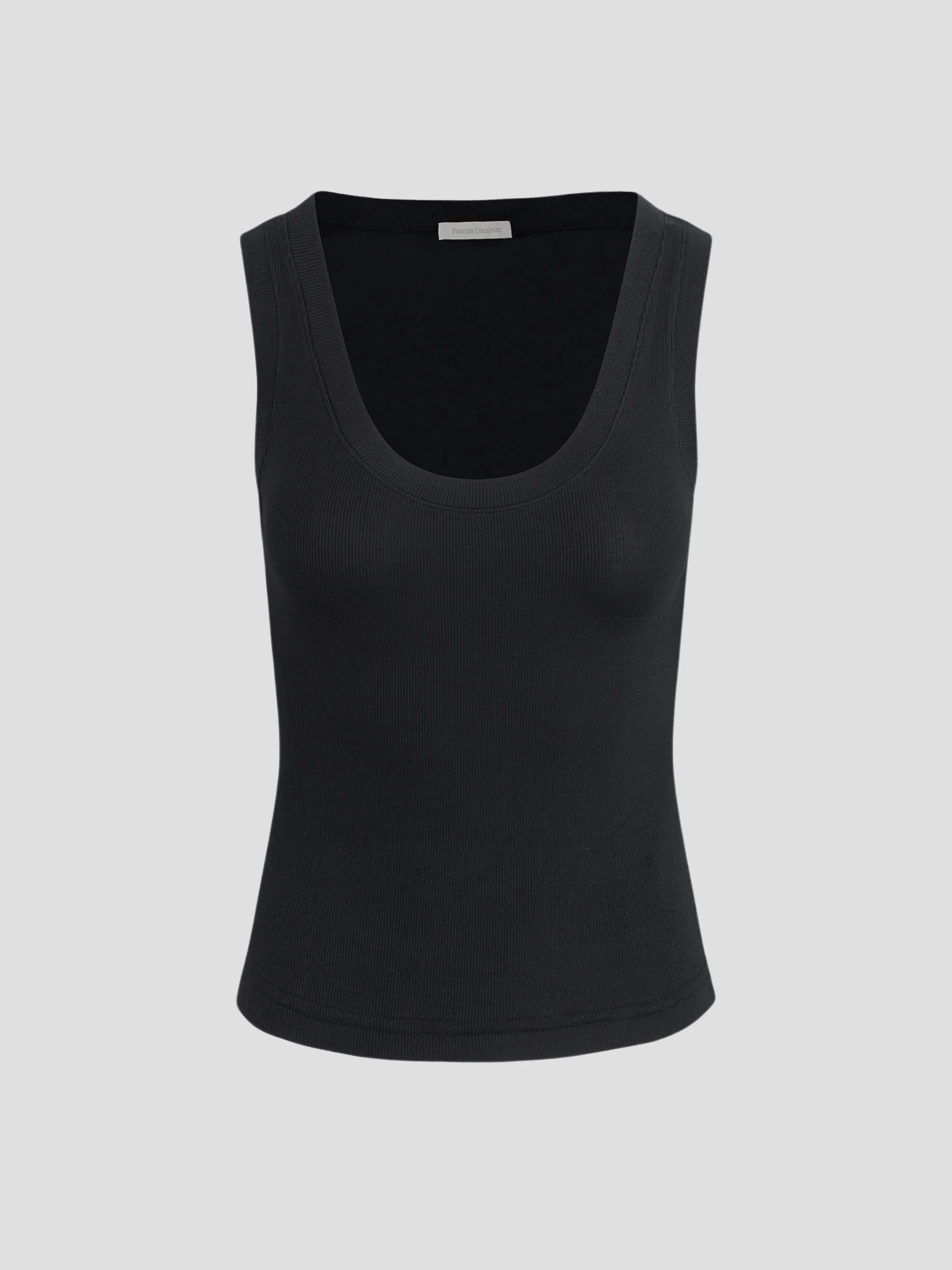 The Ribbed Tank in Black