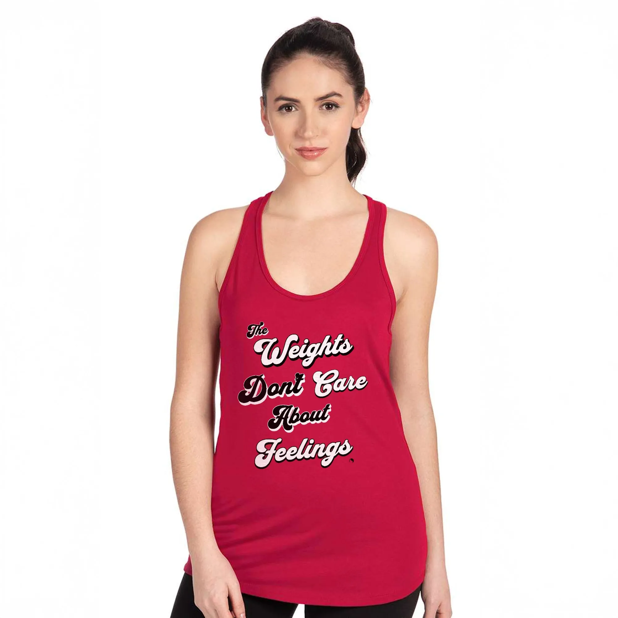 The Weights Don't Care Racerback Tank Top