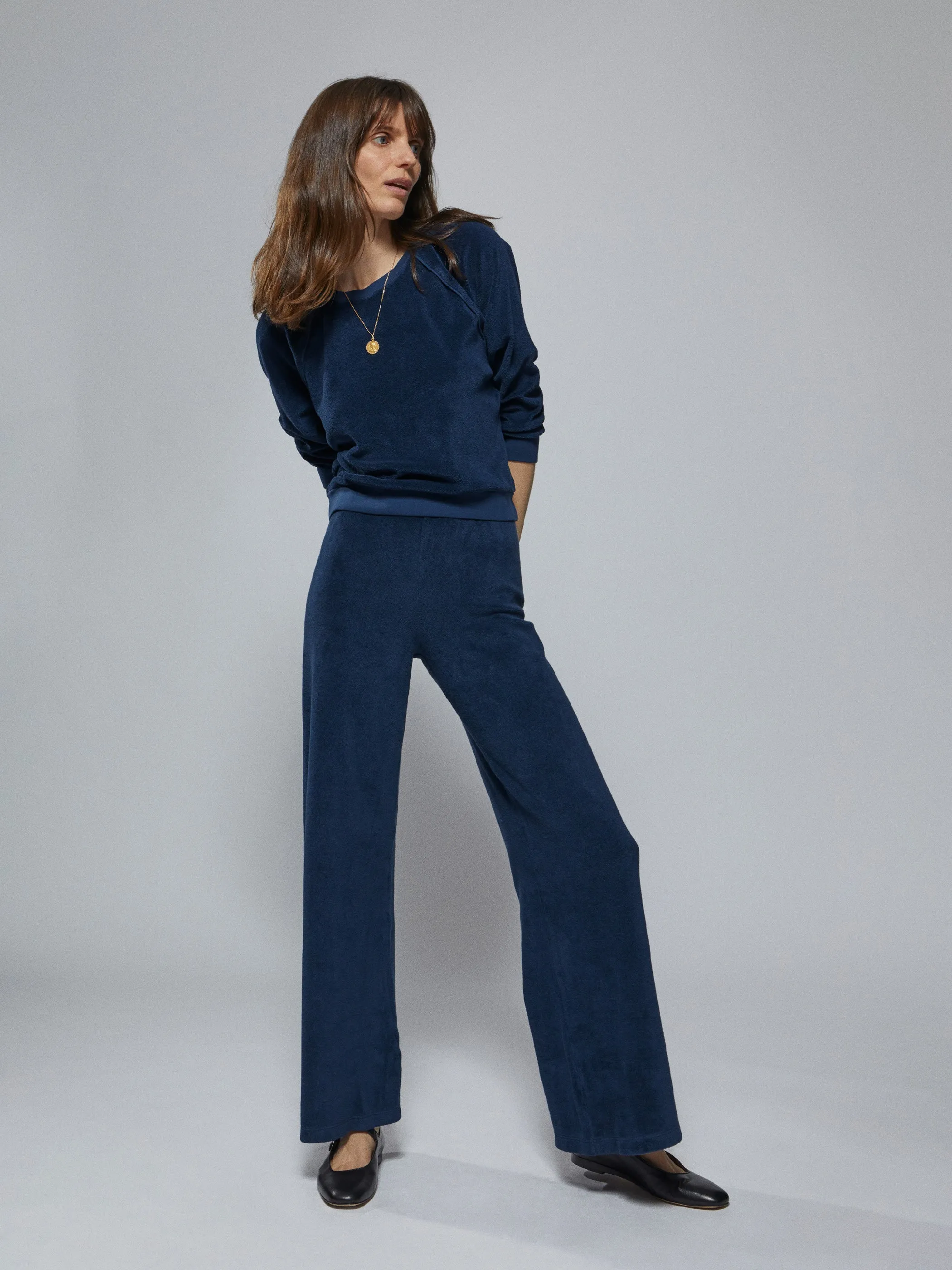 The Zephyra Flare Pants in Terry