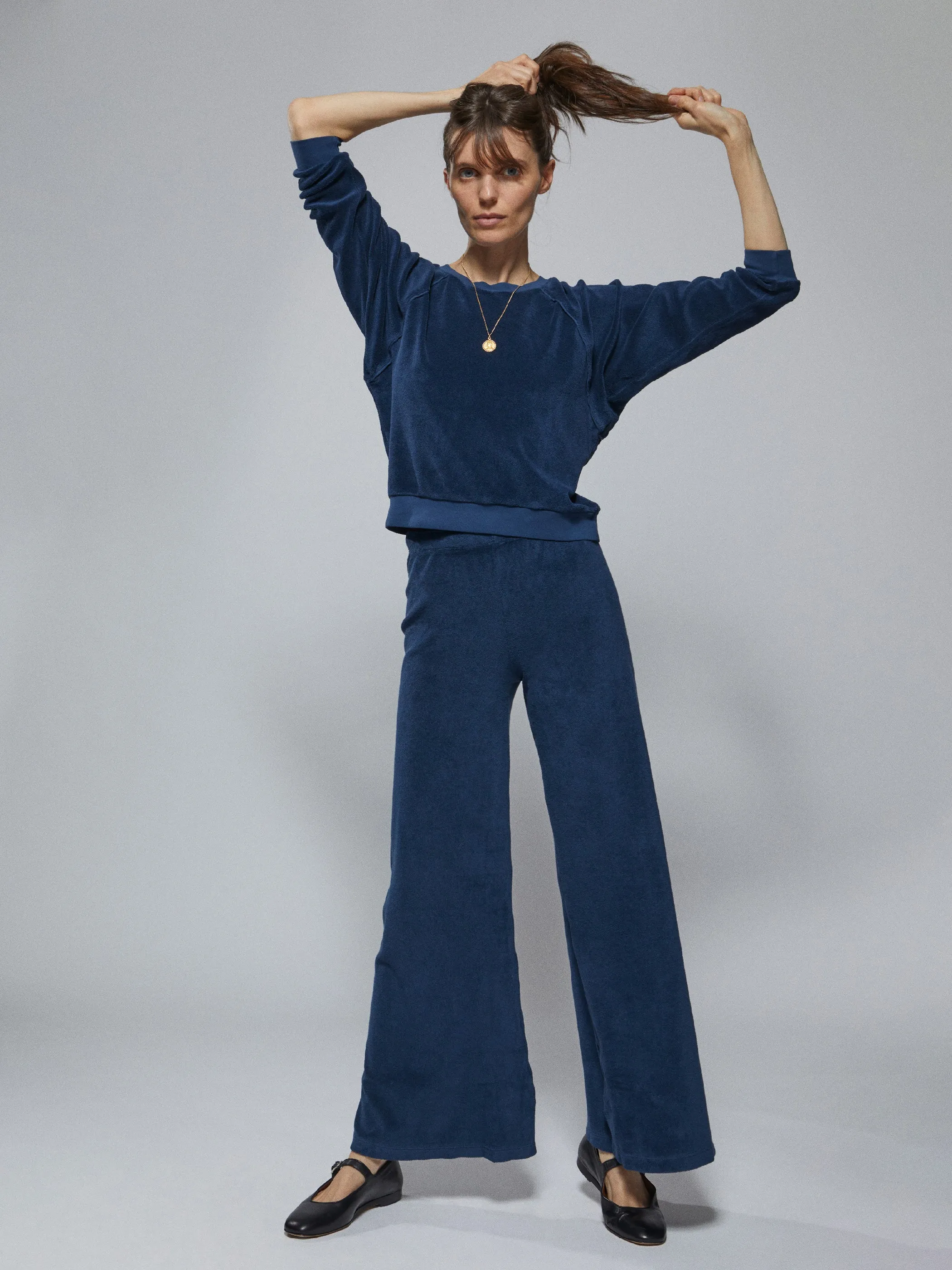 The Zephyra Flare Pants in Terry
