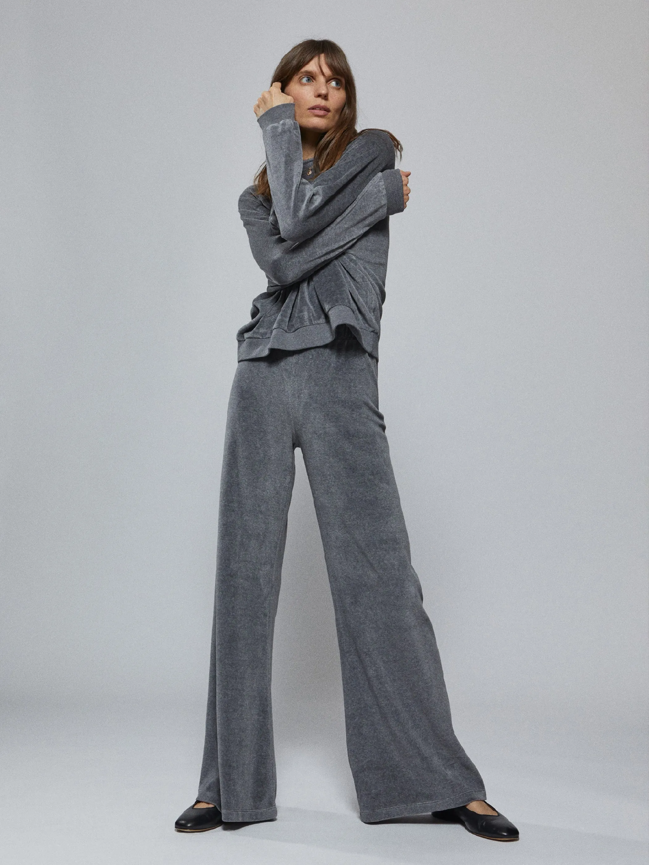 The Zephyra Flare Pants in Velour