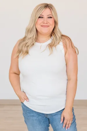 Thread & Supply Kiss Me Hard Ribbed Top- Off White