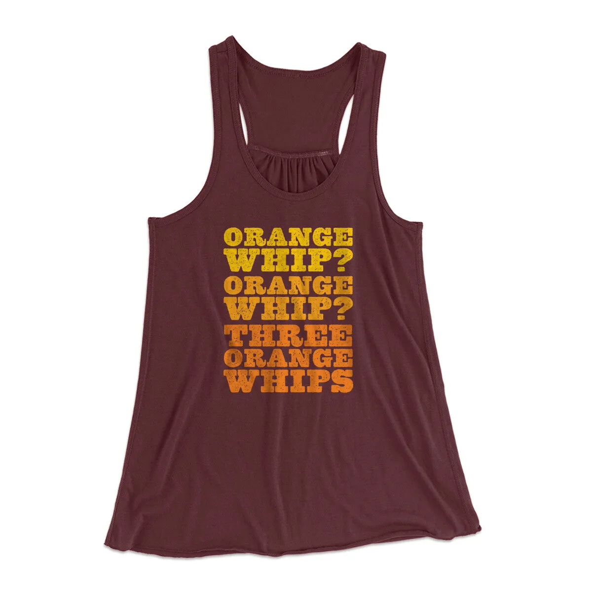 Three Orange Whips Women's Flowey Racerback Tank Top