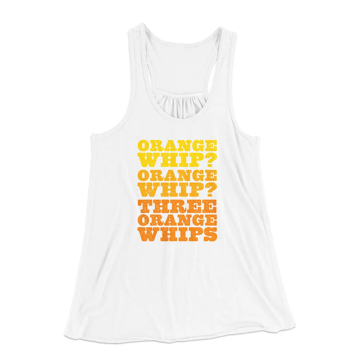 Three Orange Whips Women's Flowey Racerback Tank Top