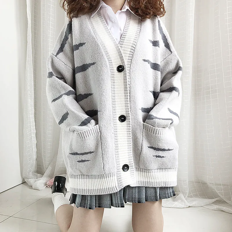 Tiger cat knitted jacket YC24387