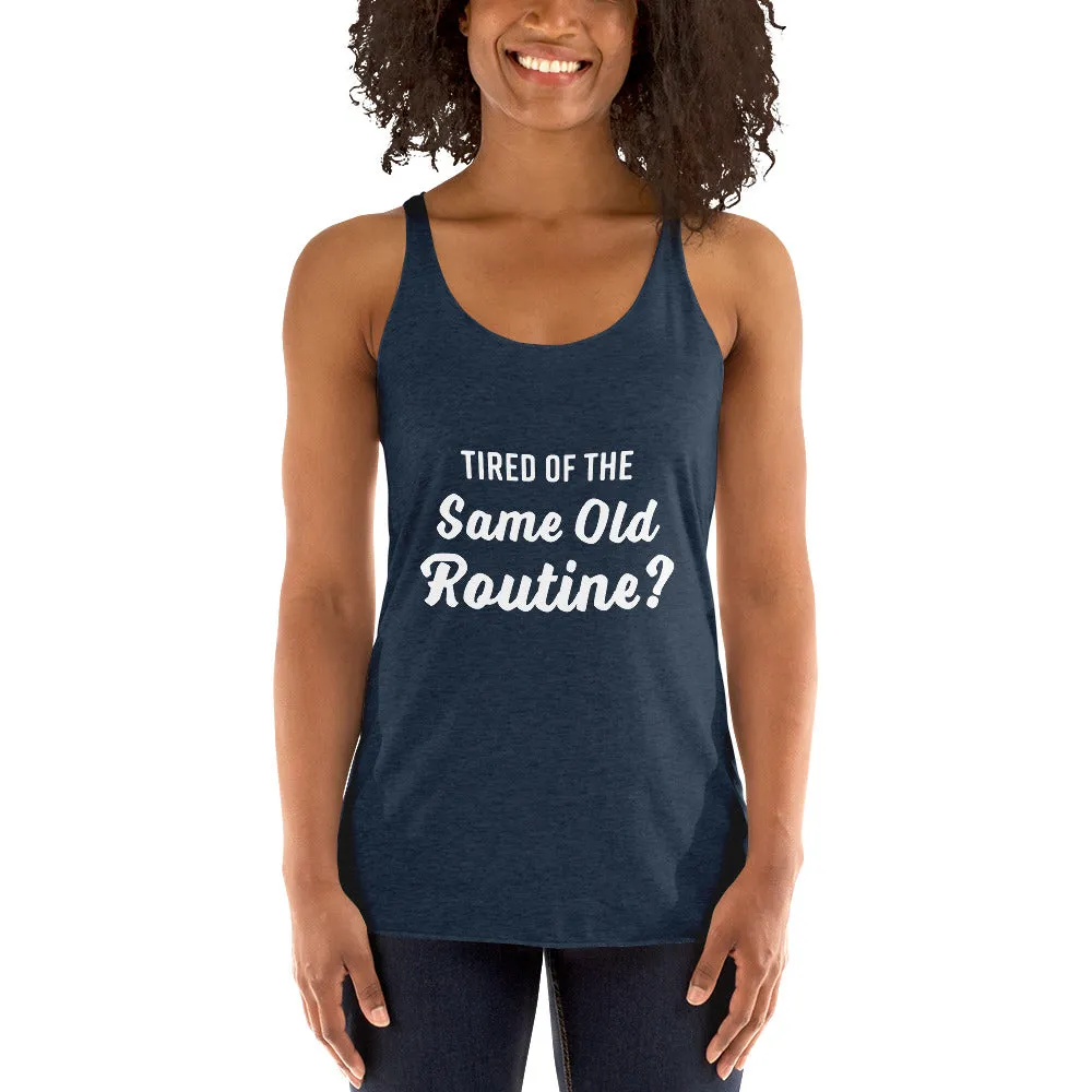 Tired of the Same Old Routine? Try Adult Gymnastics - Women's Racerback Tank