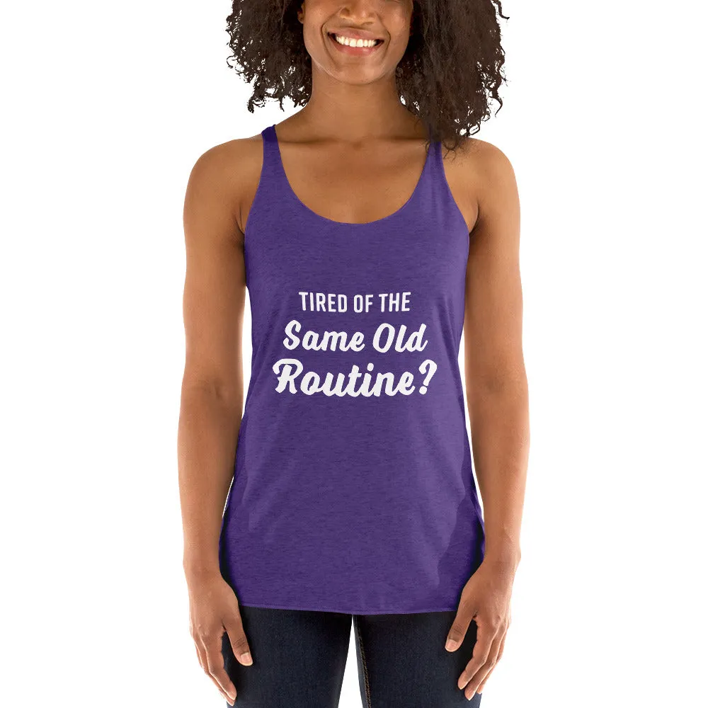 Tired of the Same Old Routine? Try Adult Gymnastics - Women's Racerback Tank