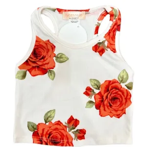 Tweenstyle by Stoopher Red Rose Racerback Crop Tank