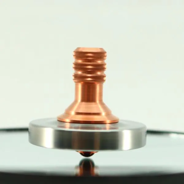Two Step - Brushed Stainless Steel and Copper Precision Spinning Top