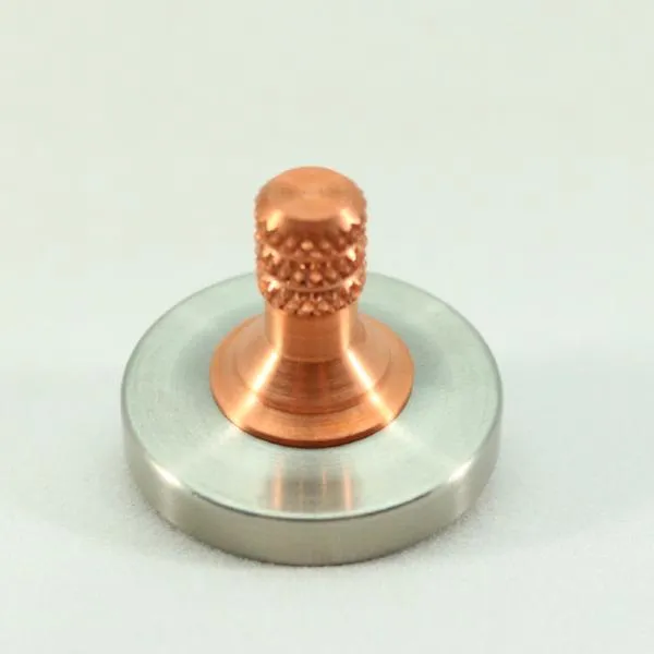 Two Step - Brushed Stainless Steel and Copper Precision Spinning Top
