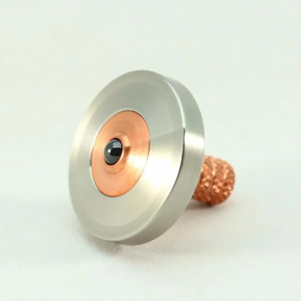 Two Step - Brushed Stainless Steel and Copper Precision Spinning Top