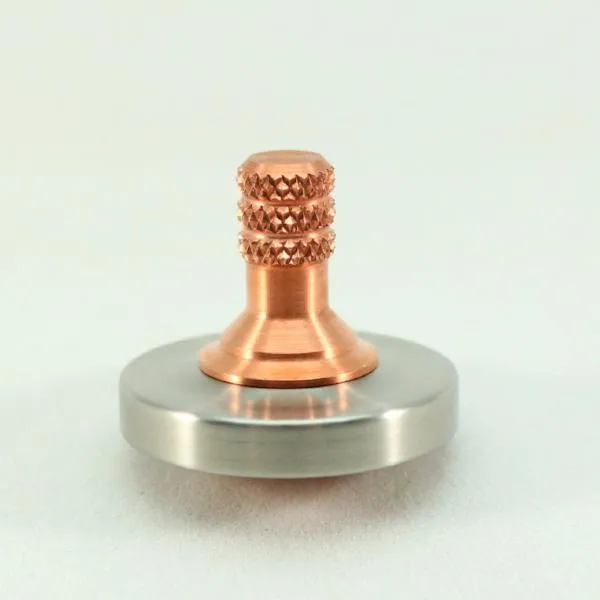 Two Step - Brushed Stainless Steel and Copper Precision Spinning Top