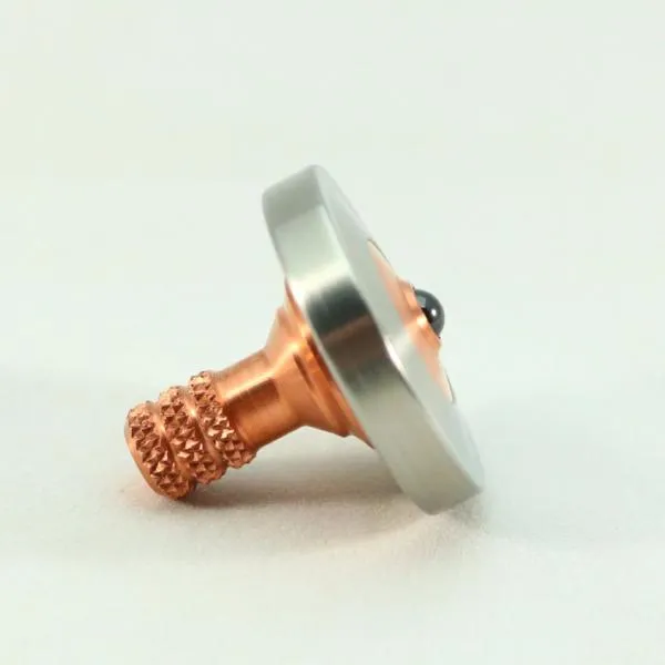 Two Step - Brushed Stainless Steel and Copper Precision Spinning Top