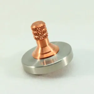 Two Step - Brushed Stainless Steel and Copper Precision Spinning Top