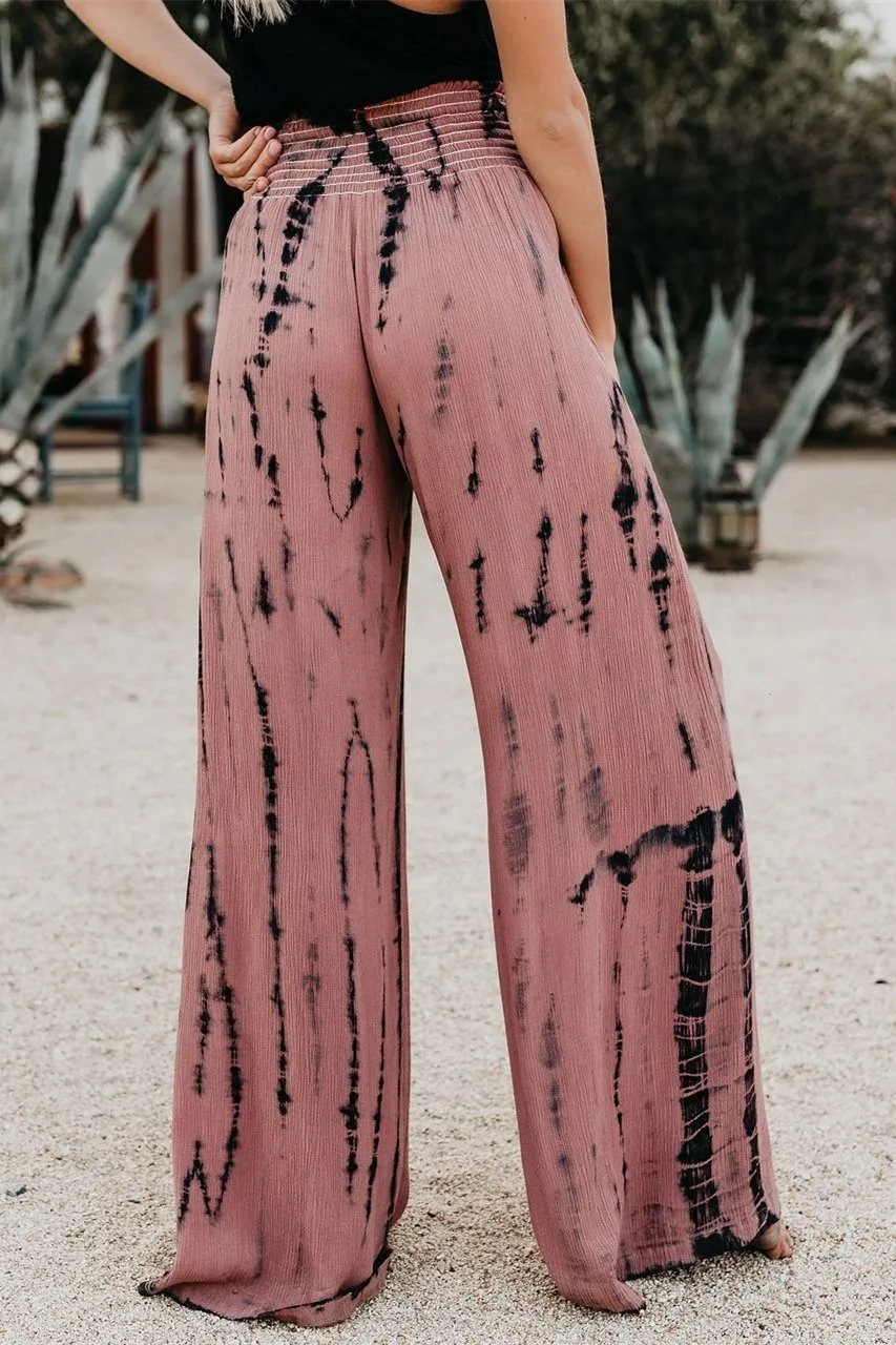 Uma Smocked Tie Dye Pants
