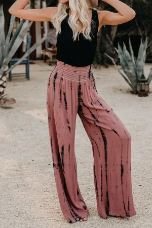 Uma Smocked Tie Dye Pants