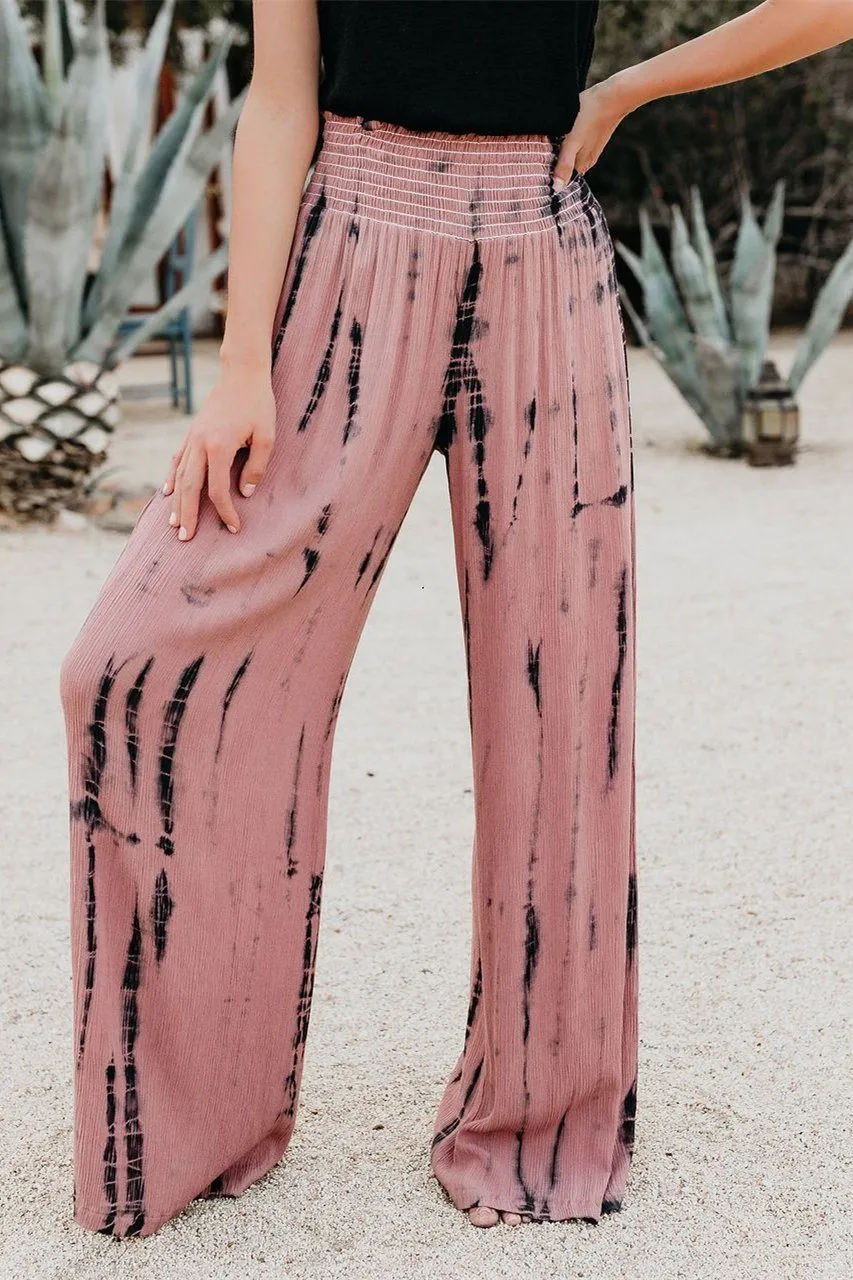 Uma Smocked Tie Dye Pants