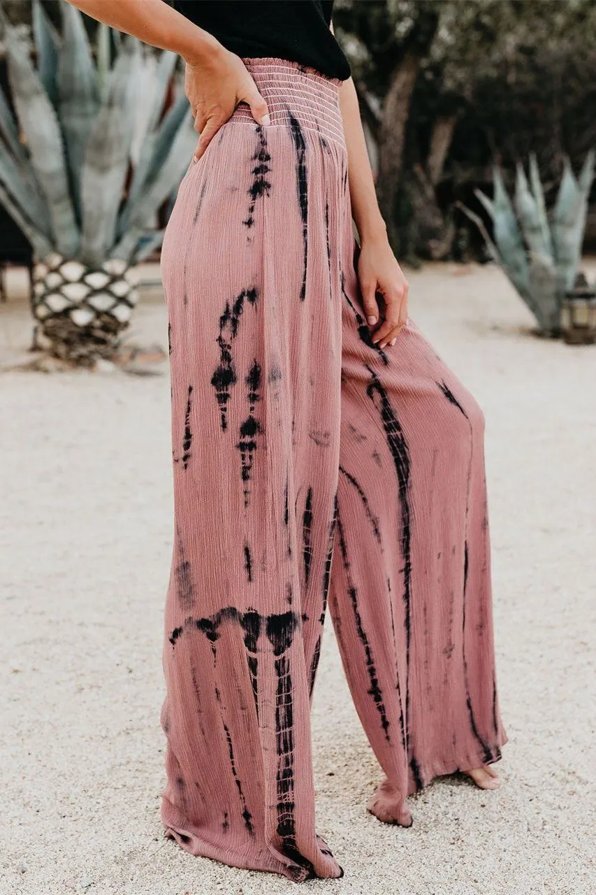 Uma Smocked Tie Dye Pants