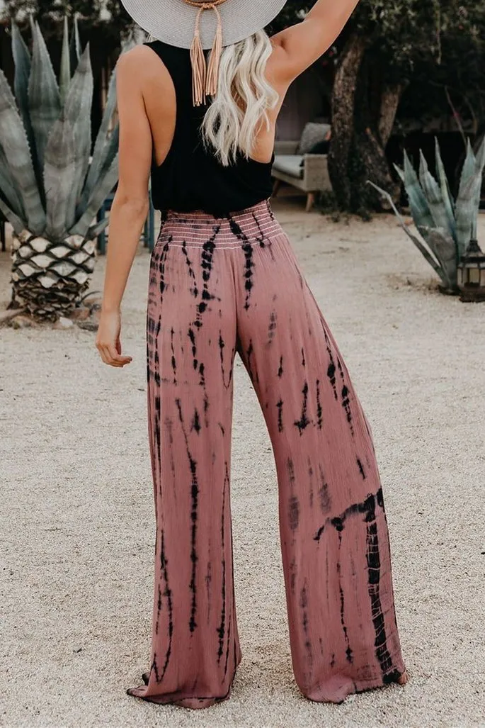 Uma Smocked Tie Dye Pants