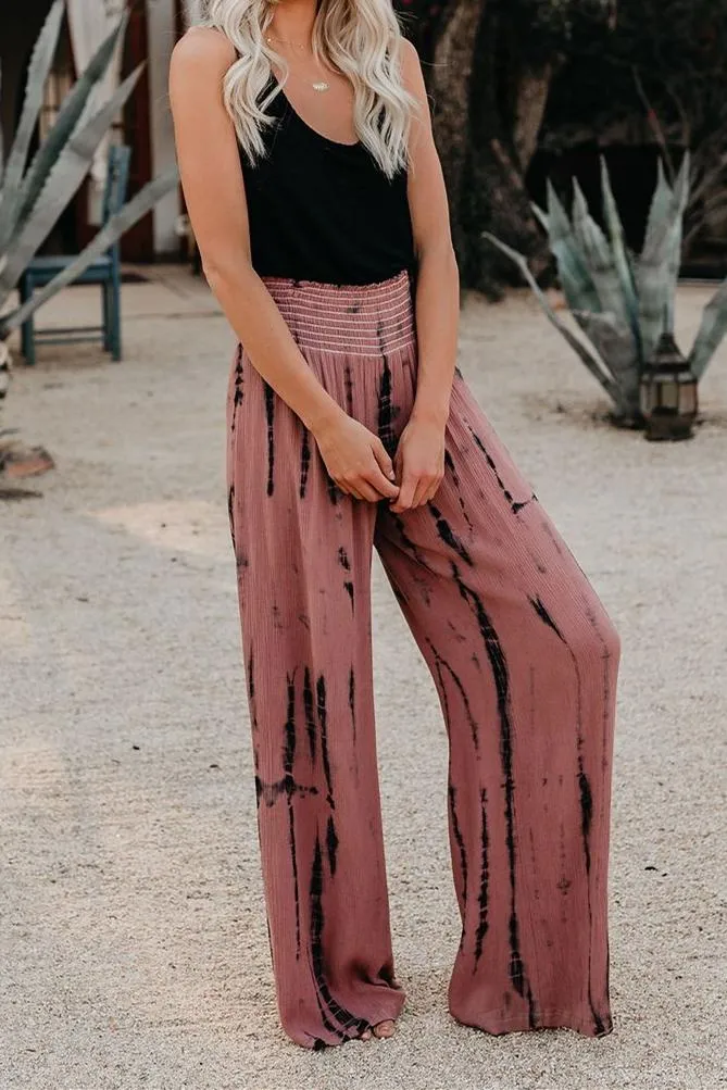 Uma Smocked Tie Dye Pants