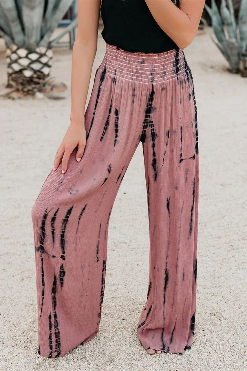 Uma Smocked Tie Dye Pants