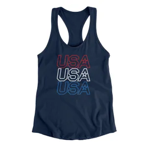 Usa Usa Usa Women's Racerback Tank