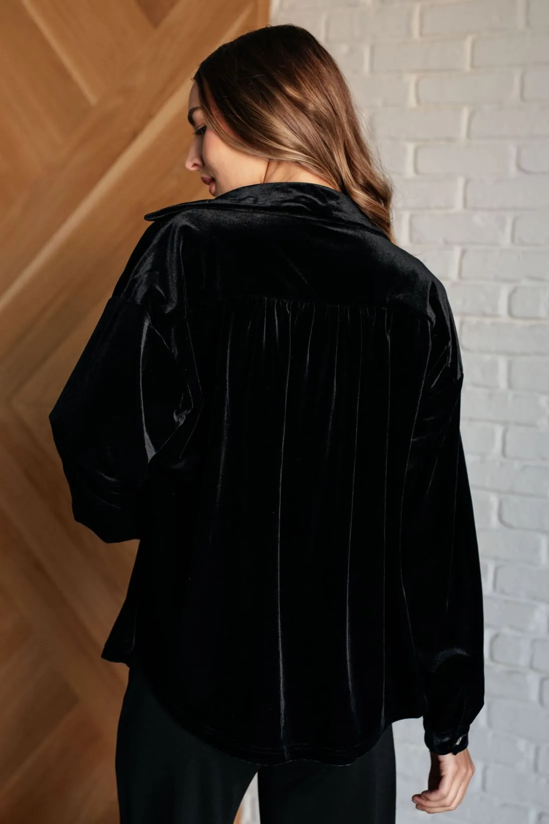 Velvet Blouse in Black