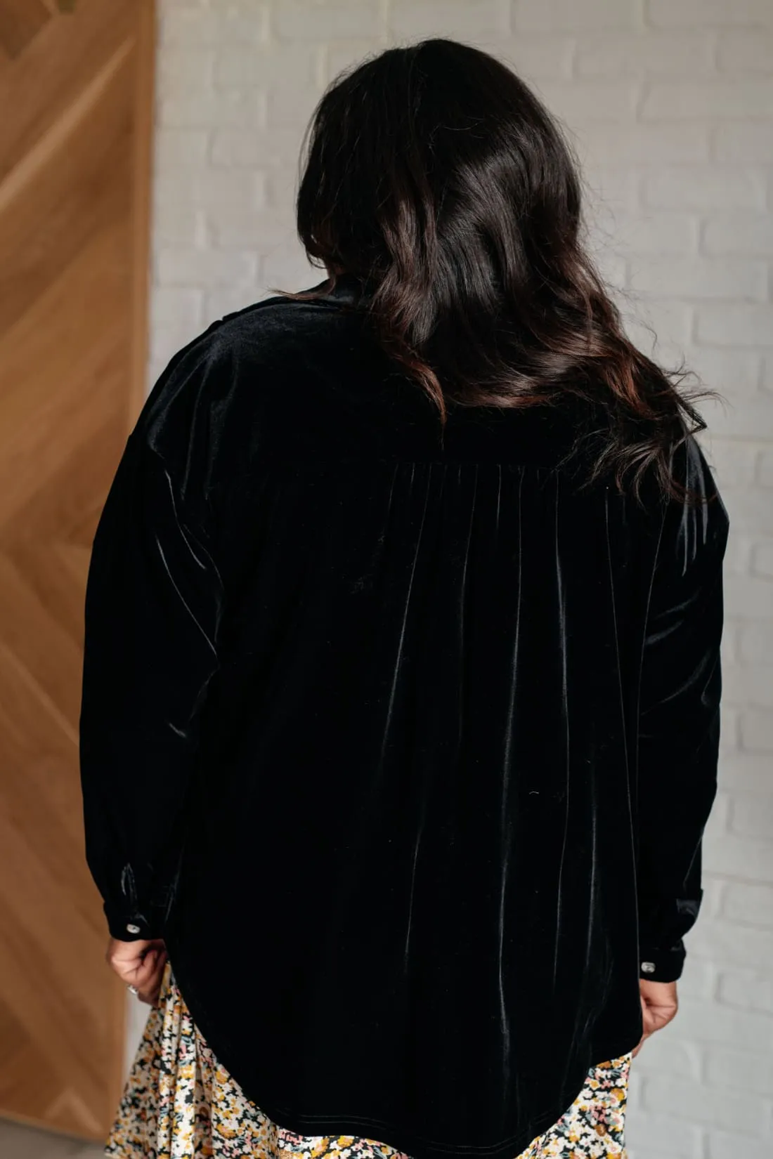 Velvet Blouse in Black