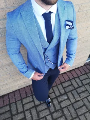 Venice - Blue 3 Piece Suit