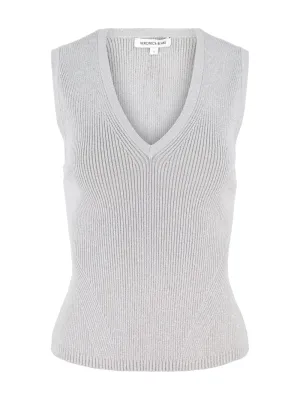 Veronica Beard Sid Sleeveless Pullover in Silver