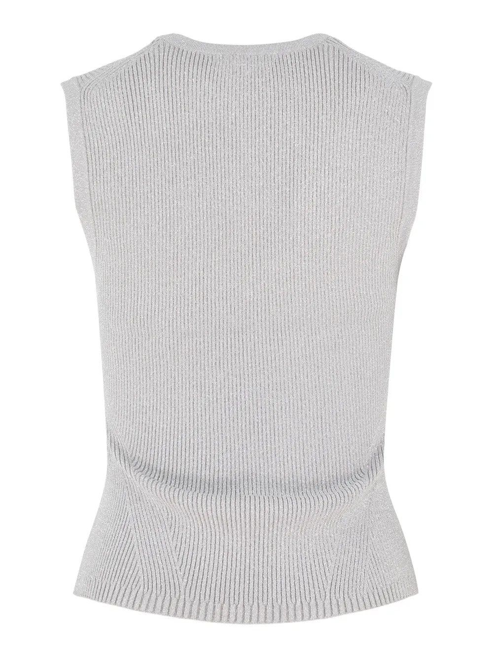 Veronica Beard Sid Sleeveless Pullover in Silver