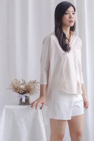 Vieno Batwing Shirt In Cream
