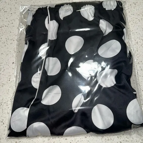 Vs Victorias Secret Polka Dot Satin Sleep Pant Tight Leggings Pajama XL