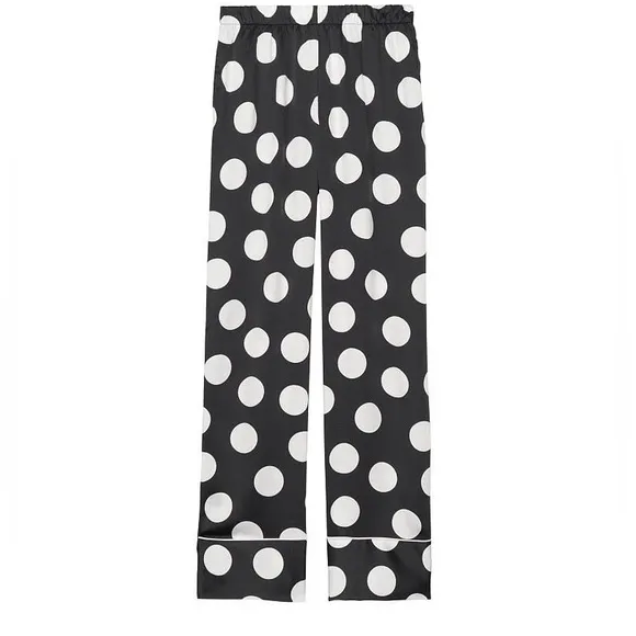 Vs Victorias Secret Polka Dot Satin Sleep Pant Tight Leggings Pajama XL
