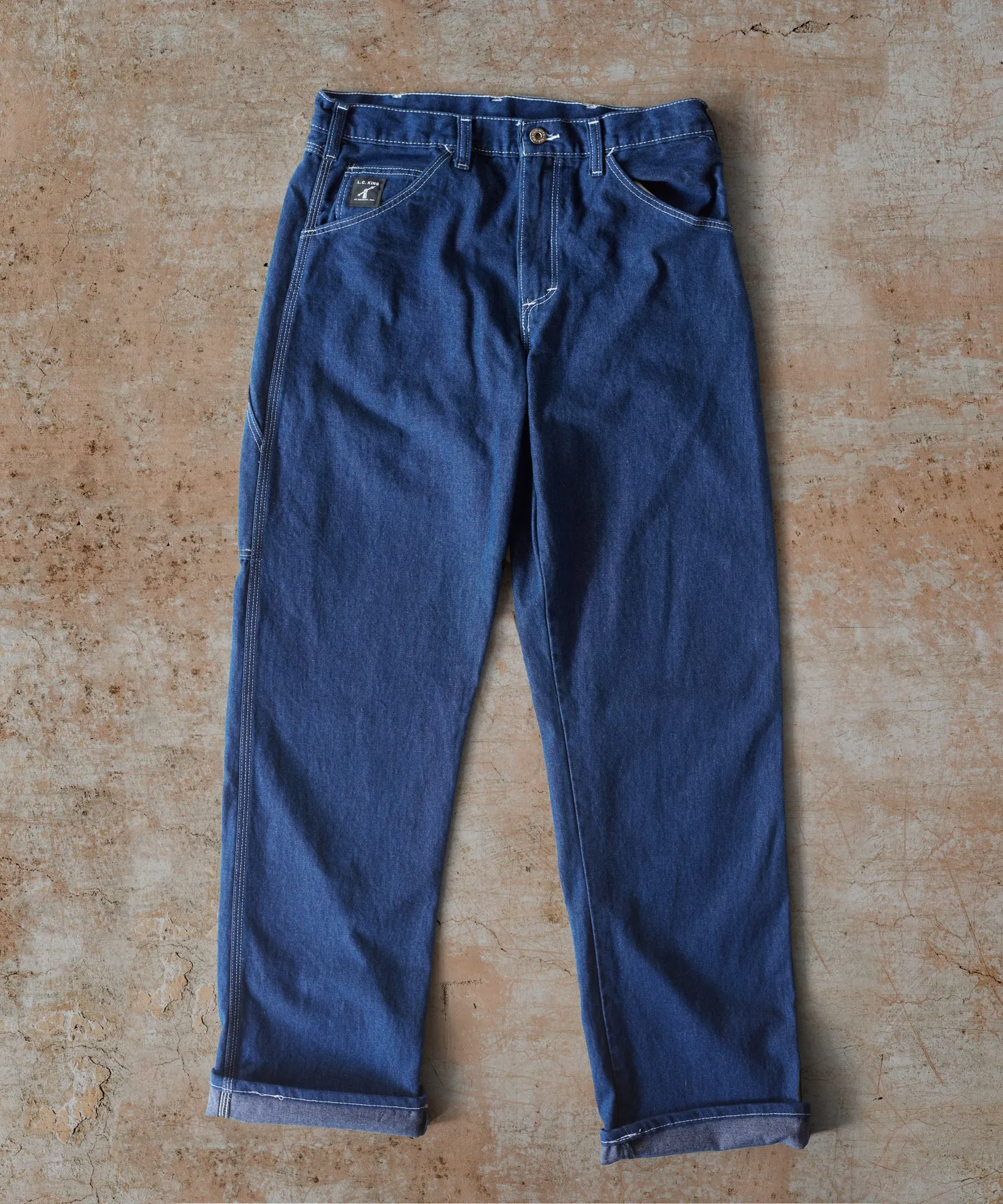 Washed Denim Carpenter Pant
